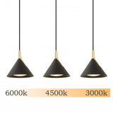 Lustra LED Gemini 24W, 1900 lm, 3000-6500K, Cafenie
