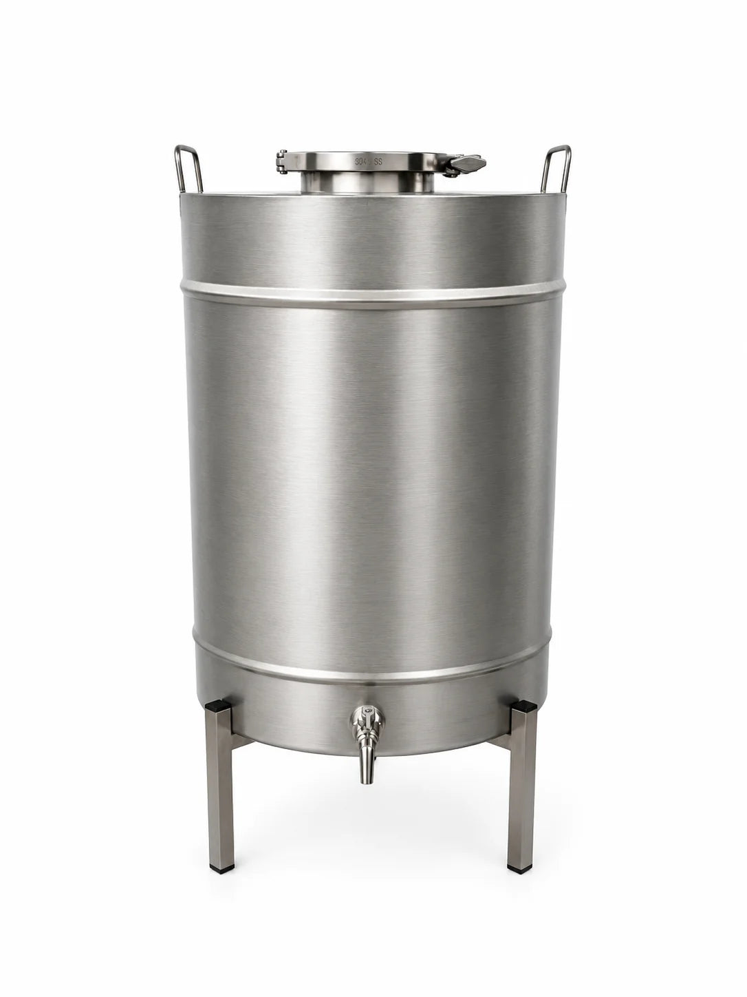 Butoi INOX 60L, AISI 304, capac clamp, robinet INOX