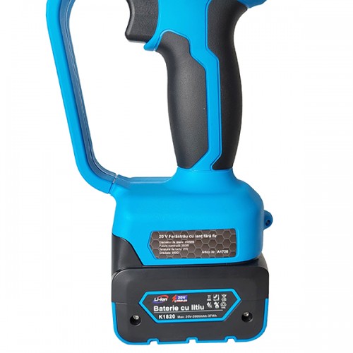 Minidrujba cu acumulator Archer A1728, 20V, lama 20 cm (8”), 2 baterii, 350W, valiza transport, greutate 2 kg