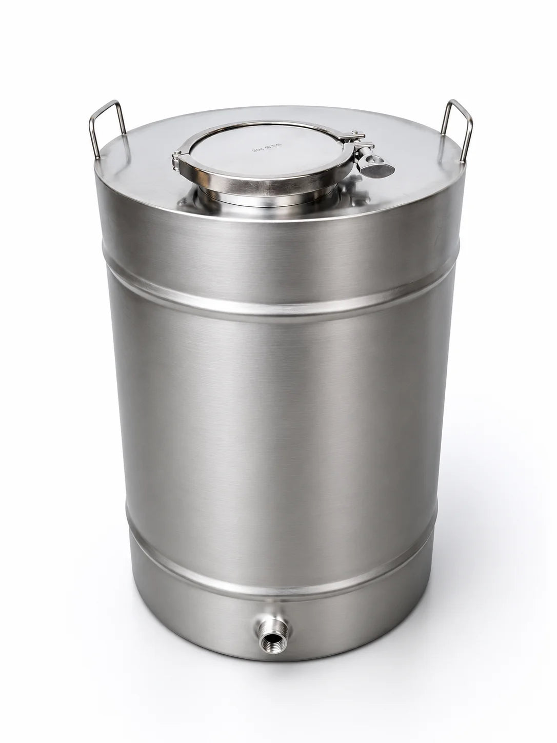 Butoi INOX 60L, AISI 304, capac clamp, robinet INOX