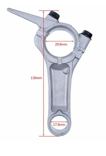 Biela Compatibilă cu Motocultoare Honda GX140, GX160, GX200 și Motor 168F - Ø30,02mm, Diametru Bolt 18mm