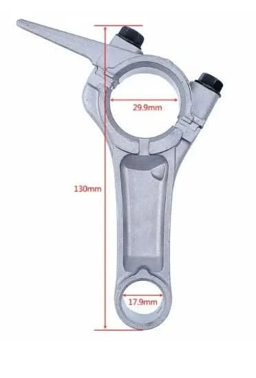 Biela Compatibilă cu Motocultoare Honda GX140, GX160, GX200 și Motor 168F - Ø30,02mm, Diametru Bolt 18mm