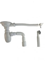 Sifon pentru Chiuvetă B427 cu Preaplin Rotund/Pătrat, 1 1/2" (Ø 40), Grilă din Oțel Inoxidabil Ø115