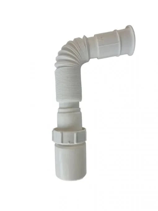 Țeavă Flexibilă din Plastic D45, 400 mm, Ø40x40/50, Garnitură și Piuliță Incluse, Elefant