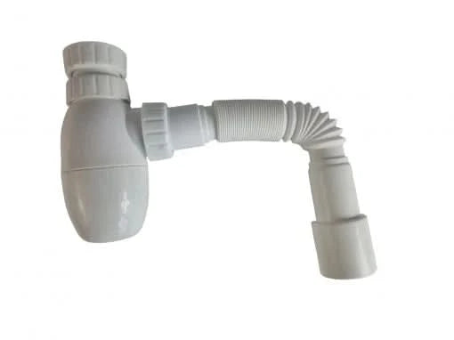 Sifon de Sticlă pentru Pisoar K220, Ø40, cu Țeavă de Scurgere Flexibilă din Plastic, Elefant