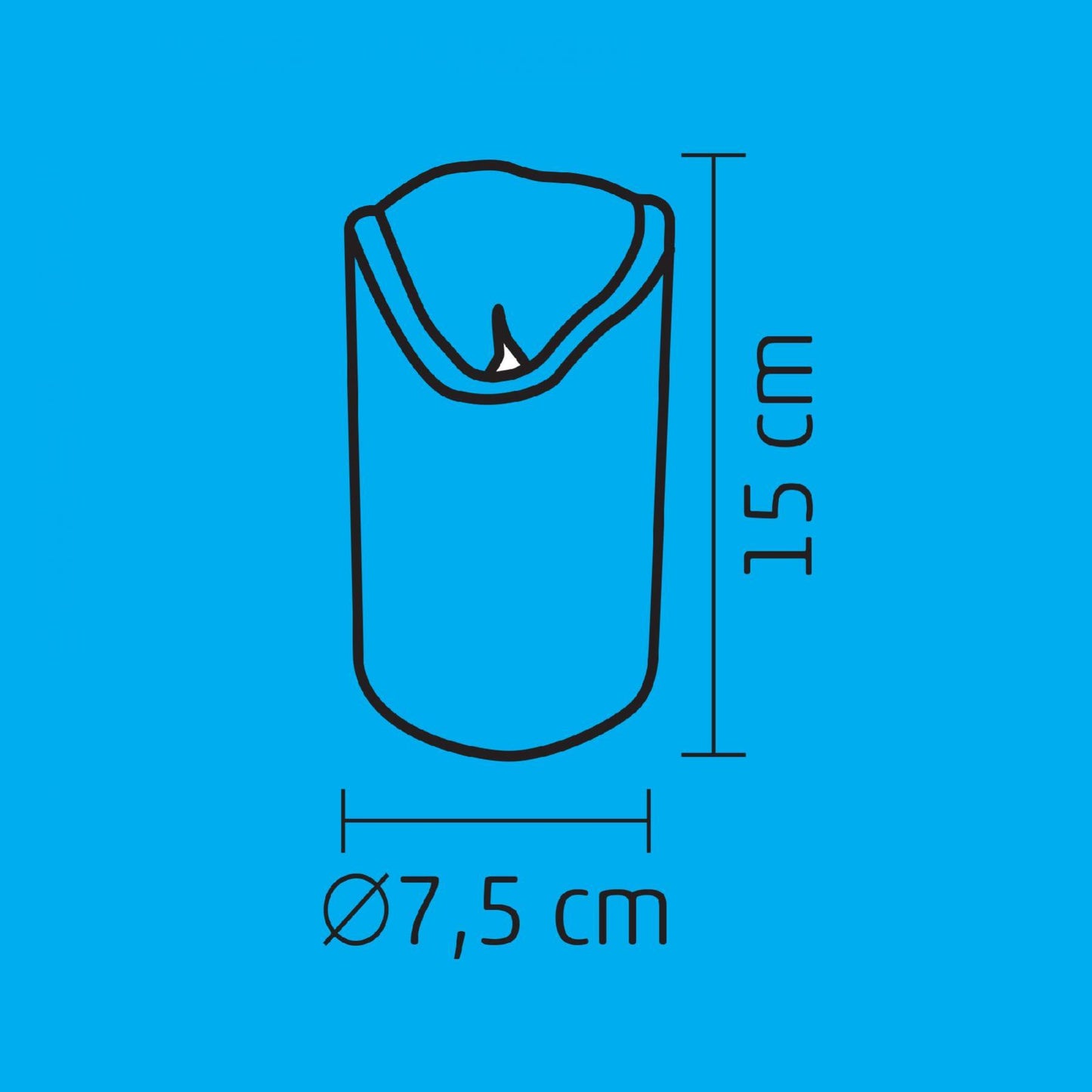 Lumanare din Ceara cu LED Flacara Mobila 15 cm, 1 LED Galben, Alimentare 2xAA – CMW 16