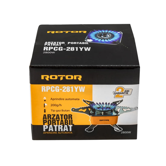 Arzator portabil ROTOR RPCG-281YW, 2.8 kW, butan