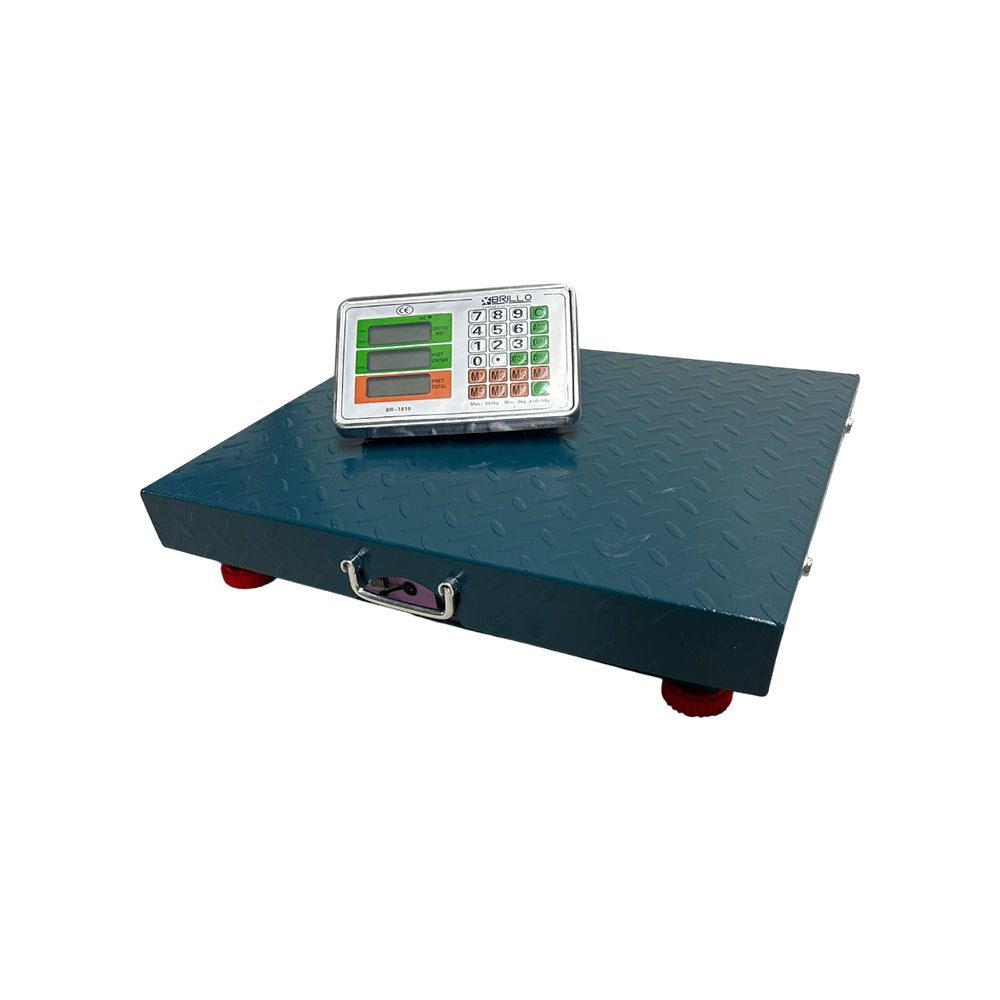 Cantar platforma wireless Brillo 600kg, afisaj LCD iluminat, precizie 100g, acumulator 4000 mAh, platforma 52x62 cm