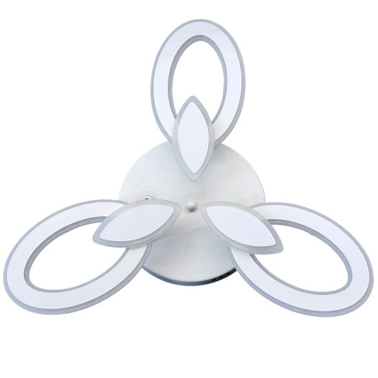 Lustra LED Living 100W, 3 Brate, Telecomanda IR, 3 Culori, 550 mm