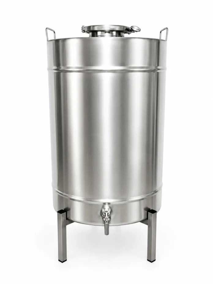Butoi inox 80L ZEP, AISI 304 Italia, capac clamp  si garnitura, cadou robinet inox 1/2