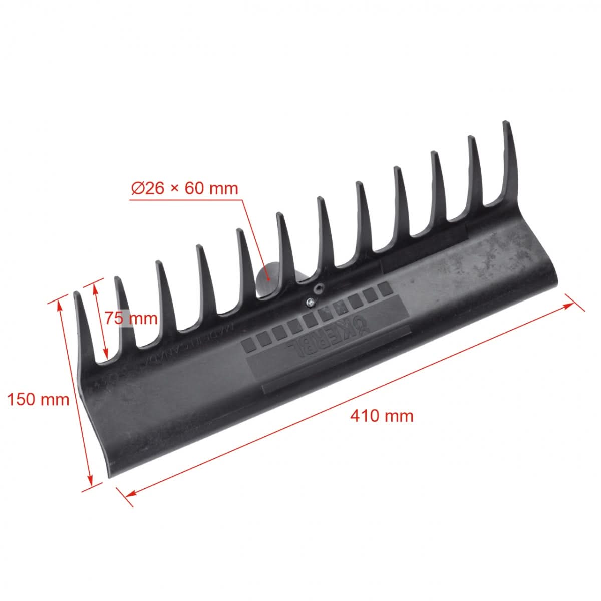 Racleta-grebla dreapta pentru balegar 40 cm plastic ranforsat fara coada