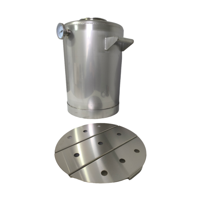 AutoclavZEP 40L pentru fabricarea conservelor, inox AISI 304, termometru 120C, manometru 6 bari, suport borcane inclus