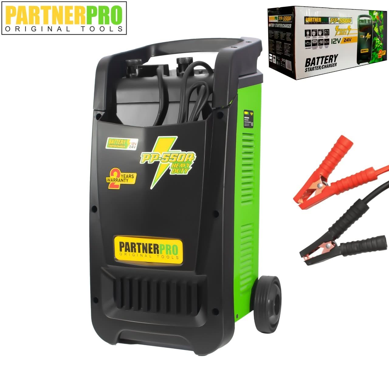 Robot de pornire auto PartnerPro PP-550A, 2000W, 430A, compatibil 12/24V
