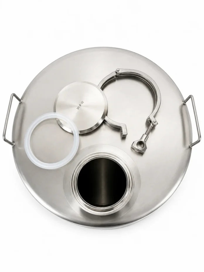 Butoi inox 80L ZEP, AISI 304 Italia, capac clamp  si garnitura, cadou robinet inox 1/2