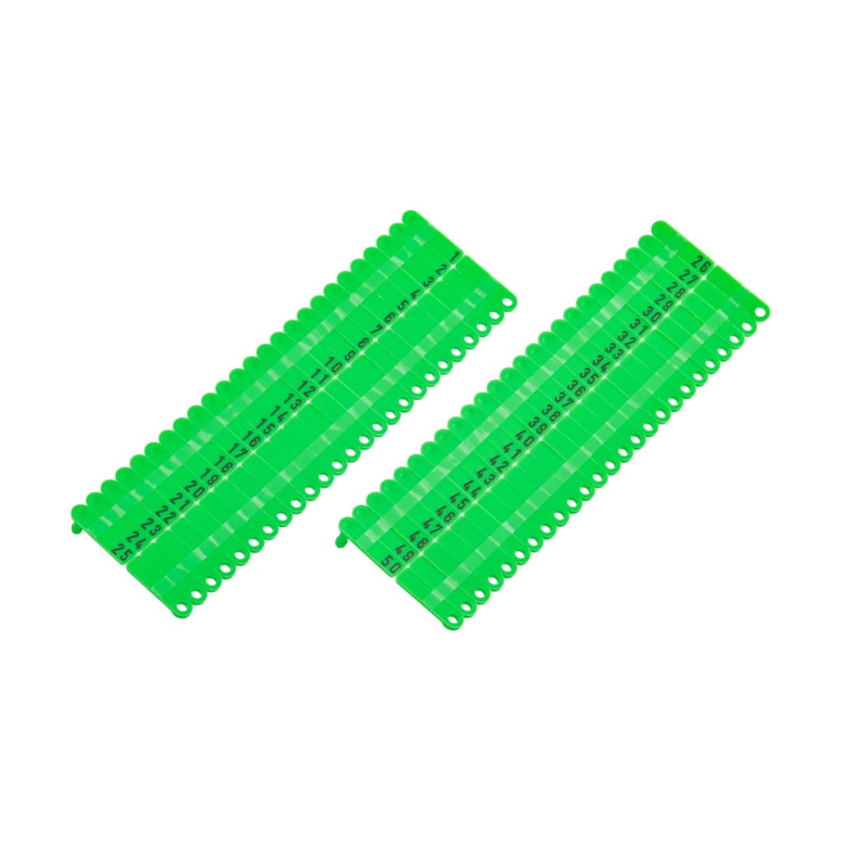 Crotalii pentru miei si iezi Twintag verde 1-50