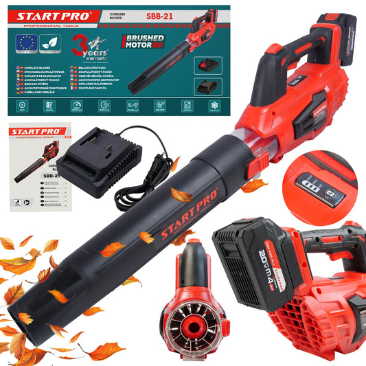 Suflanta frunze PROFESIONAL StartPro SBB-21, 20V, 160 km/h, 335 CFM