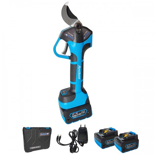 Foarfeca electrica de gradina cu acumulator Archer A2728, 20V, motor brushless, 38 mm, 2 baterii, valiza transport