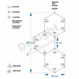 Set 3 Hexagoane LED Honeycomb T5, 96W, 568mm, IP20