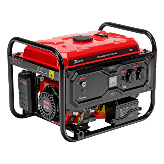 Generator pe benzina MTX RS-4000E, 3.3 kW, 230V, pornire electrica, motor 208 cm³, rezervor 15 L
