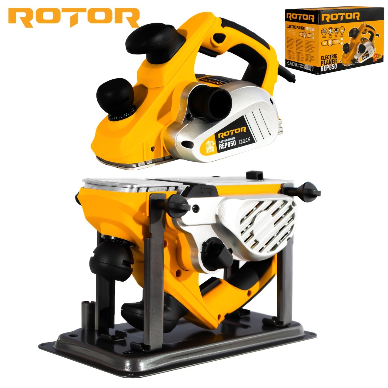 Rindea electrică ROTOR REP850, 850 W, 16.000 rot/min, suprafață de lucru 82 x 3 mm