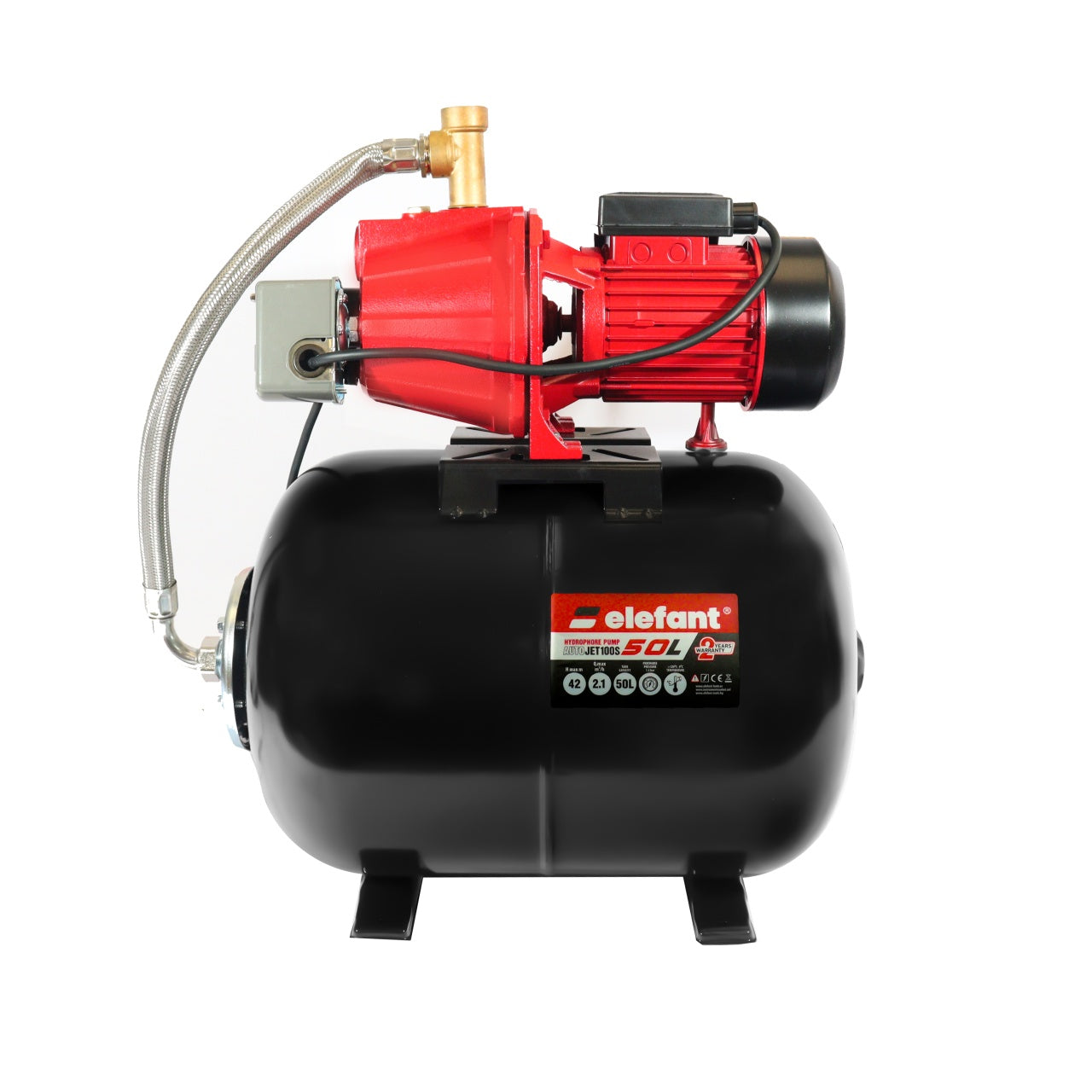 Hidrofor Elefant AUTOJET100S, 550W, 50L Vas Expansiune, 42m Înălțime Maximă, 35L/min Debit