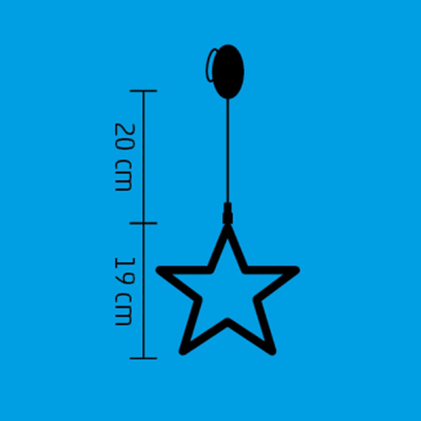 Decor Fereastra LED Alb Cald, 8 LED-uri, pe Baterii, KID411