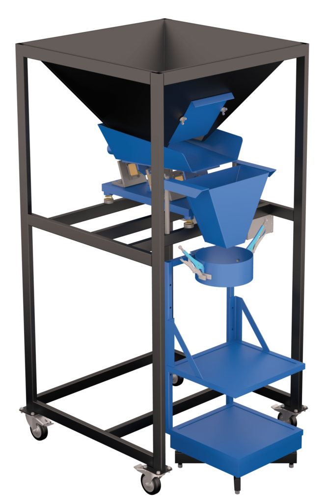 Dozator cu cantar FS-125 profesional, buncar 125 L, 0.15–50 kg, productivitate 1.5 t/h