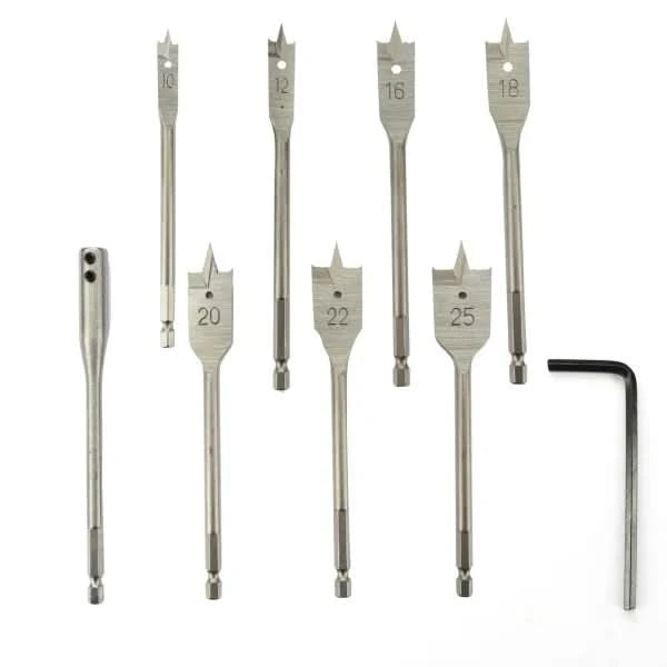 Set Burghie Plate Lemn ROTOR RBP9, 9 buc, 10-25mm, pentru gaurit lemn