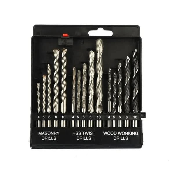 Trusa Burghie pentru Lemn, Piatră și Metal RBM15, 15 Bucăți, Oțel și Carbon, ROTOR