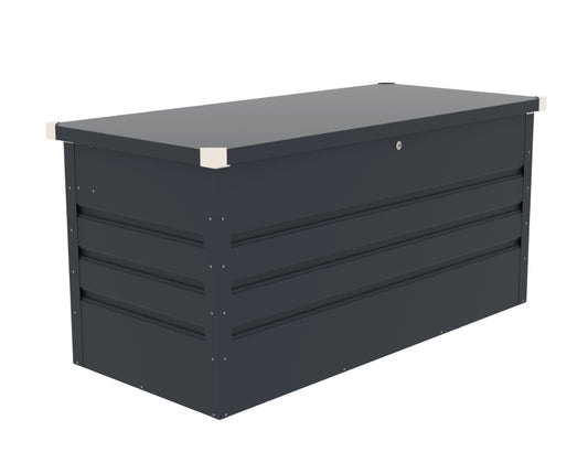 Lada pentru depozitare gradina metalica, KLUGMEISTER Max B, dimensiuni 132x61x62 cm, culoare Gri