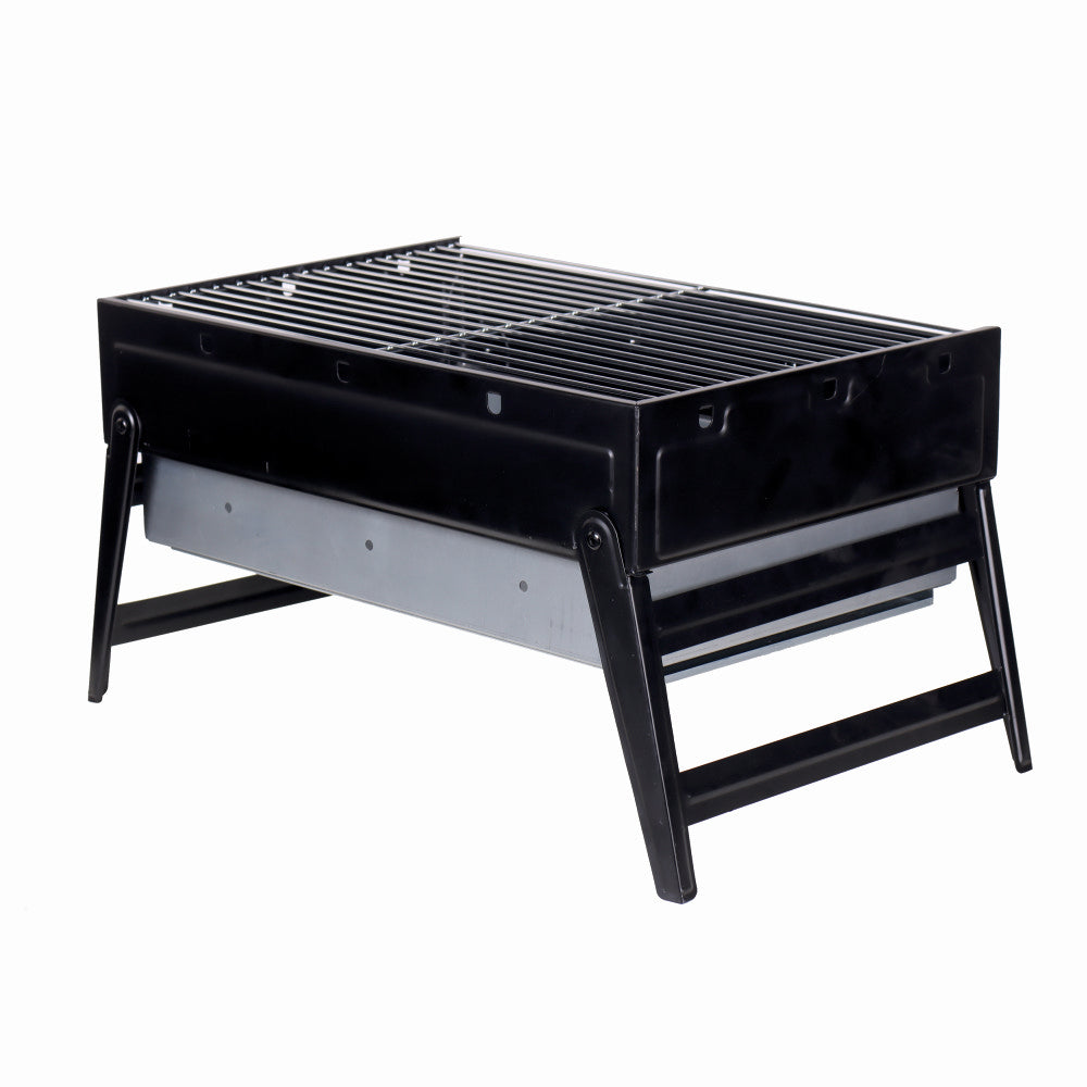 Gratar pe carbuni KLUGMEISTER KYCG02-B, material otel, inaltime gatire 24 cm, dimensini 43.5x29x24 cm