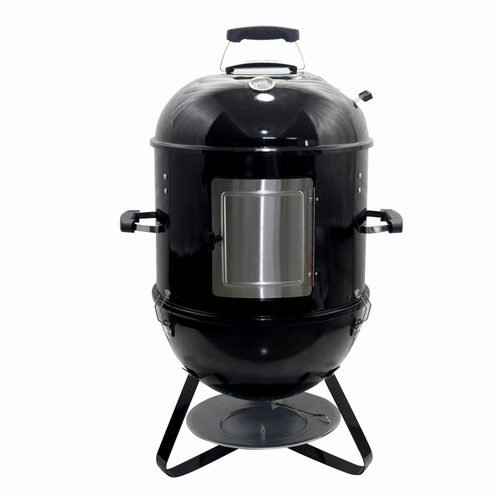 Afumatoare cu gratar pe carbuni KLUGMEISTER KY8560LD, material otel, diametru gratar 44 cm, dimensini 62x49x96 cm