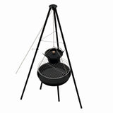 Gratar pe carbuni KLUGMEISTER KY23020A, material otel, suspendat, cu trepied, diametru 49 cm