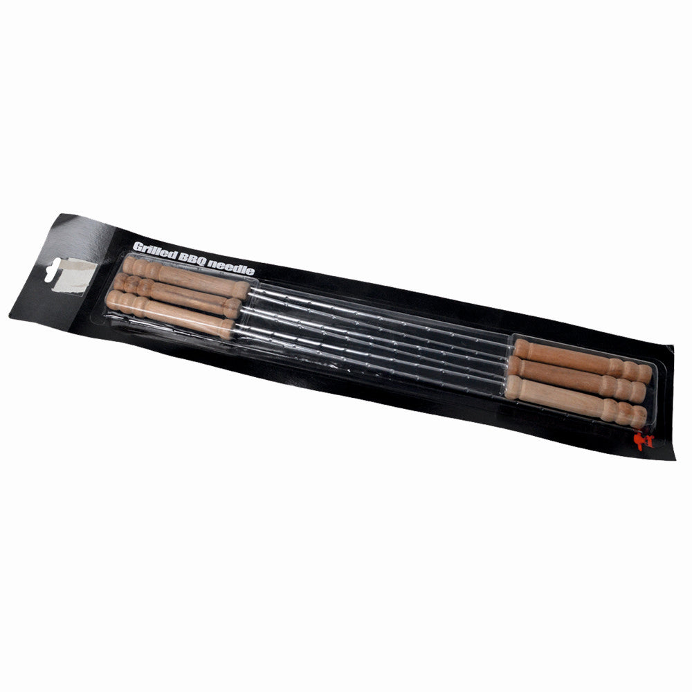 Set frigarui pentru gratar 6 piese KLUGMEISTER KY3931, material inox, maner de lemn