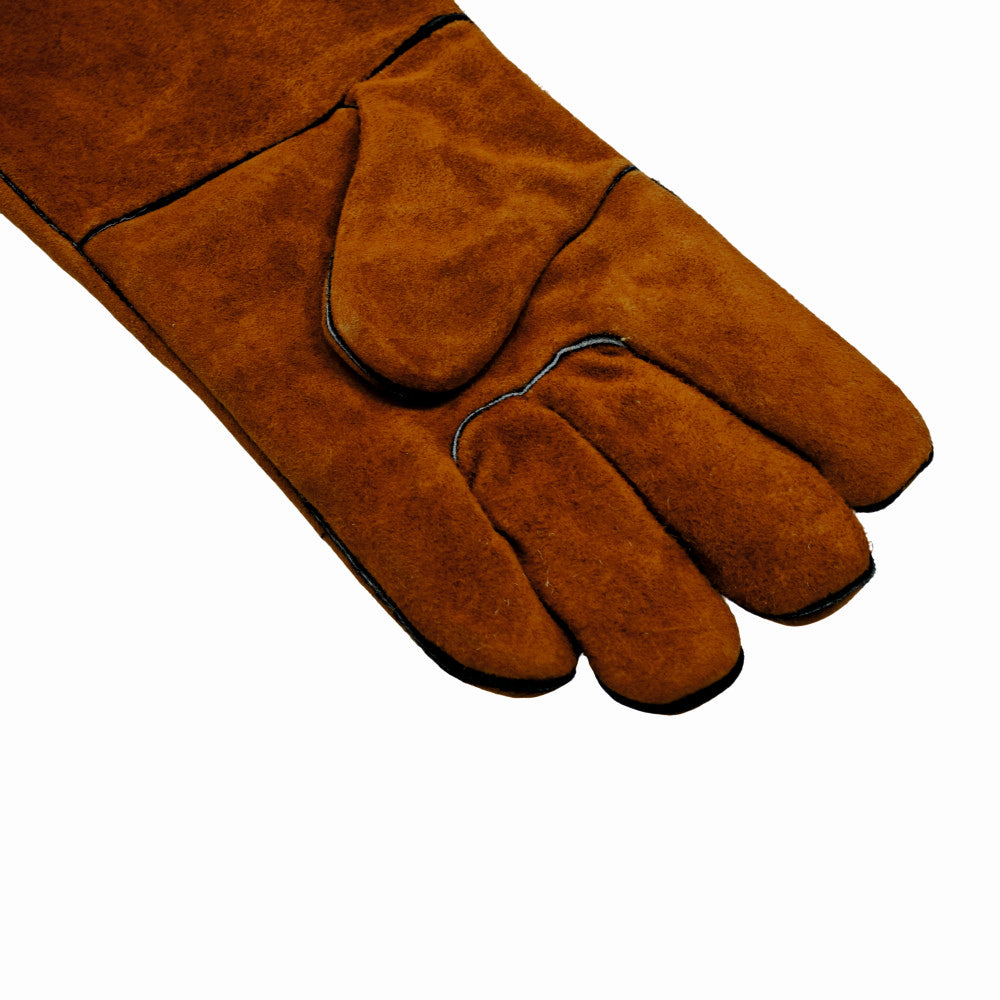 Set manusi protectie pentru gratar KLUGMEISTER KY360180AST, material piele, culoare maro