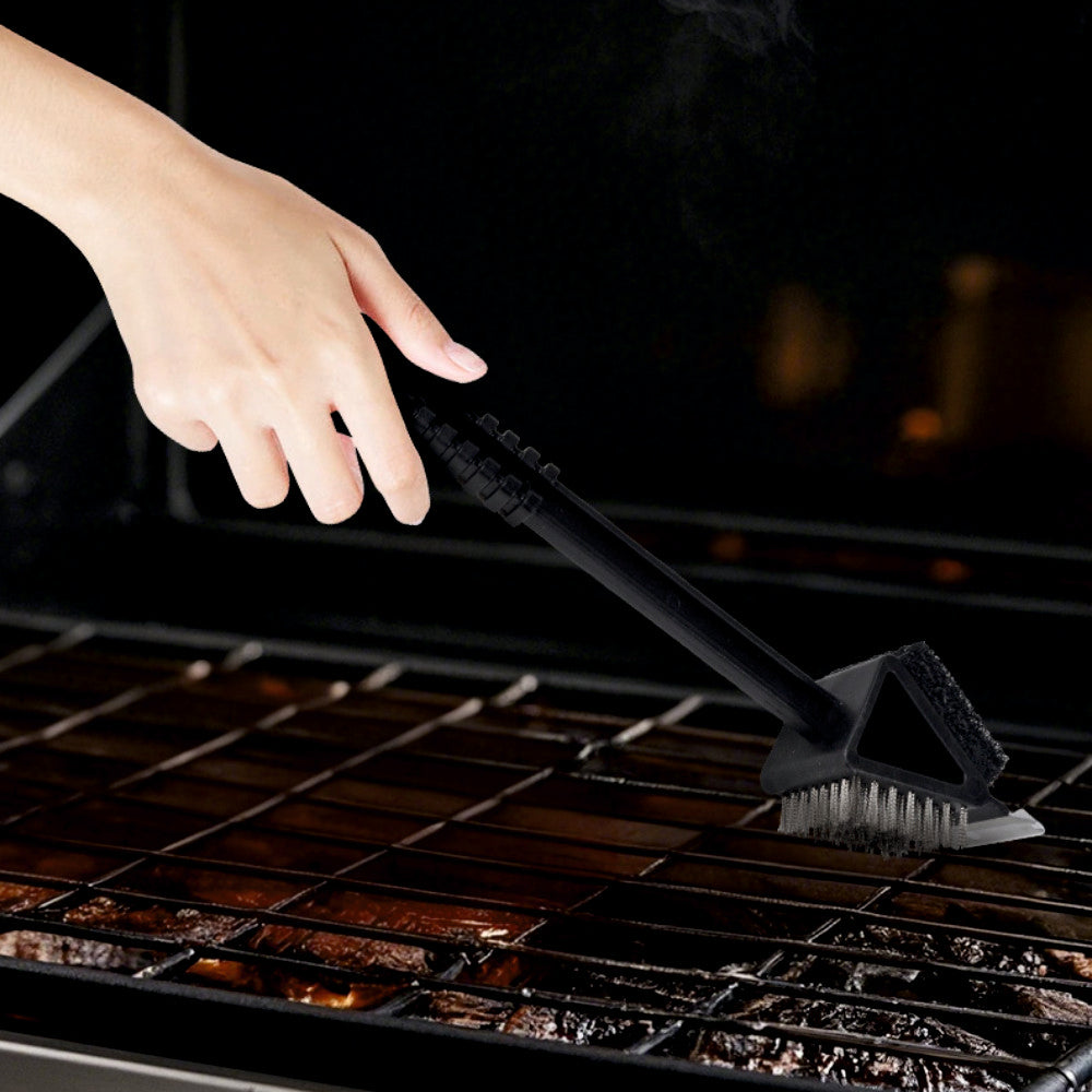 Perie cu racleta pentru curatat gratarul KLUGMEISTER KY1030A, peri metalici + racleta