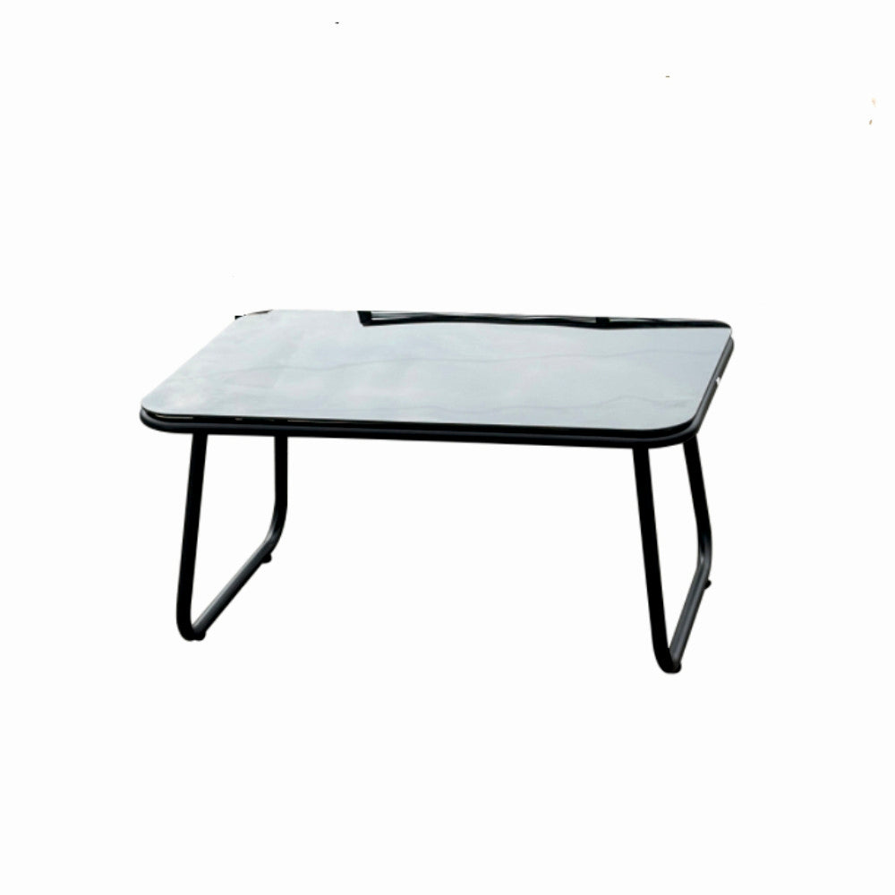Set mobilier terasa/gradina KLUGMEISTER KJF3298, doua fotolii + canapea + masuta, cu perne incluse, culoare gri/negru