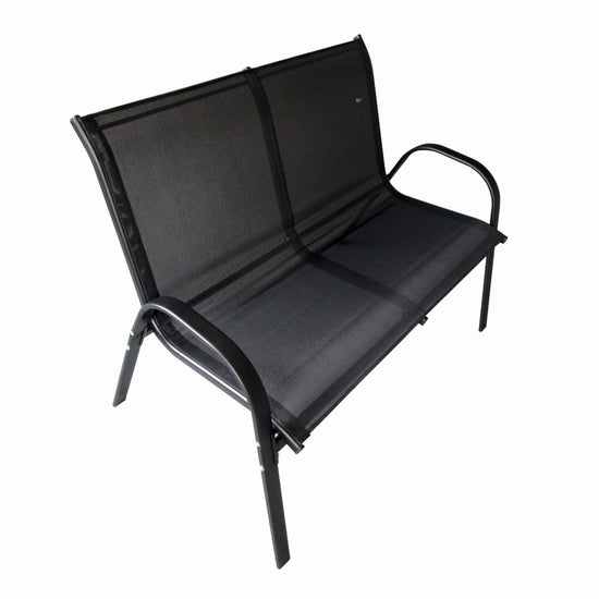 Set mobilier terasa/gradina KLUGMEISTER KJFT078, o canapea + doua scaune + o masa, culoare neagra
