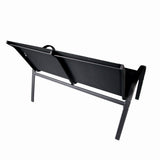Set mobilier terasa/gradina KLUGMEISTER KJFT078, o canapea + doua scaune + o masa, culoare neagra