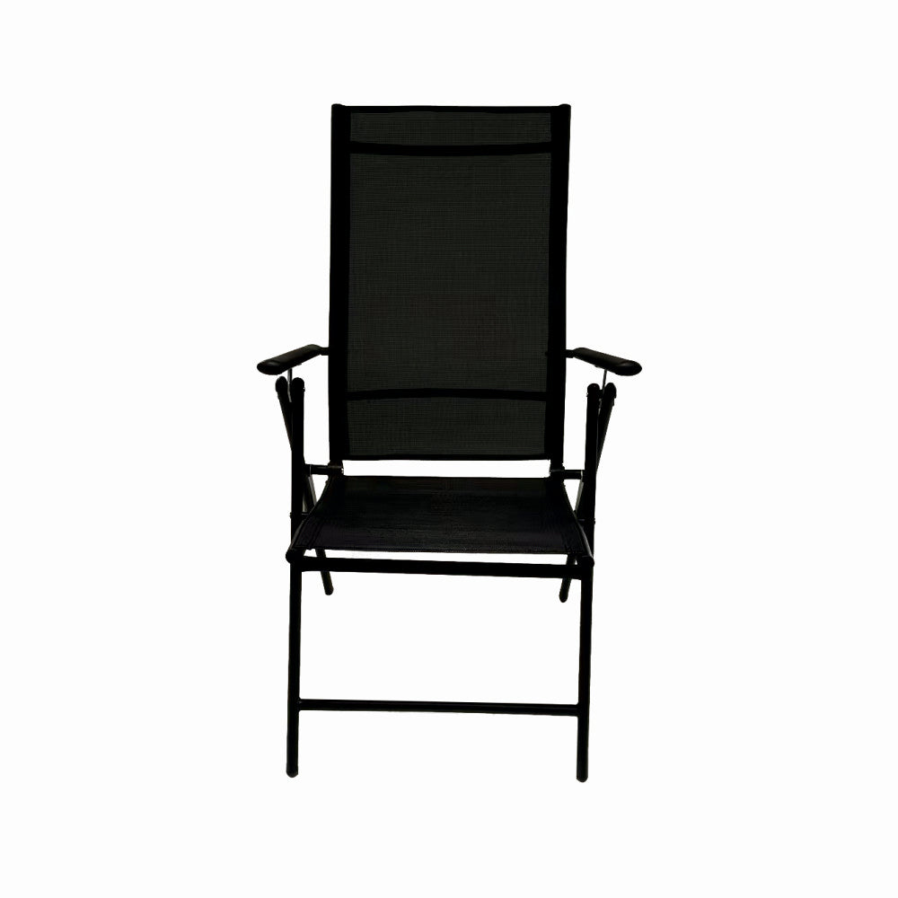 Scaun pliabil terasa/gradina KLUGMEISTER KJF252, 56 x 69 x 103 cm, culoare gri inchis