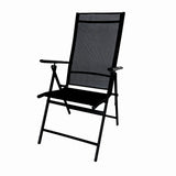 Scaun pliabil terasa/gradina KLUGMEISTER KJF252, 56 x 69 x 103 cm, culoare gri inchis