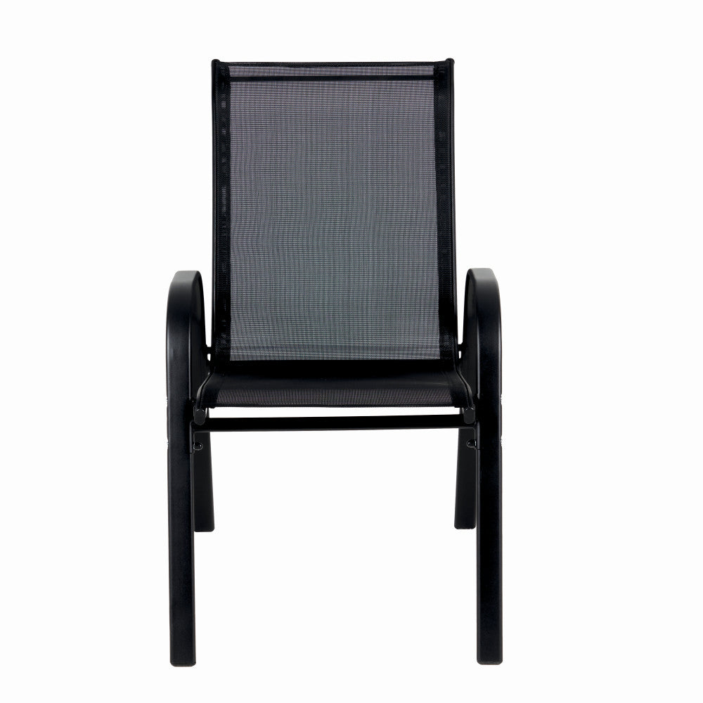 Set mobilier terasa/gradina KLUGMEISTER KJFT011, pentru patru persoane cu umbrela, culoare neagra