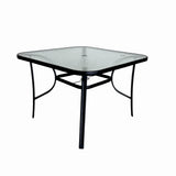 Set mobilier terasa/gradina KLUGMEISTER KJFT011, pentru patru persoane cu umbrela, culoare neagra