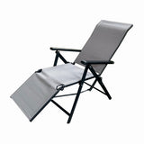 Sezlong pliabil de gradina din otel KLUGMEISTER KJF3792, pliabil, dimensiuni 165x48x115 cm, culoare gri