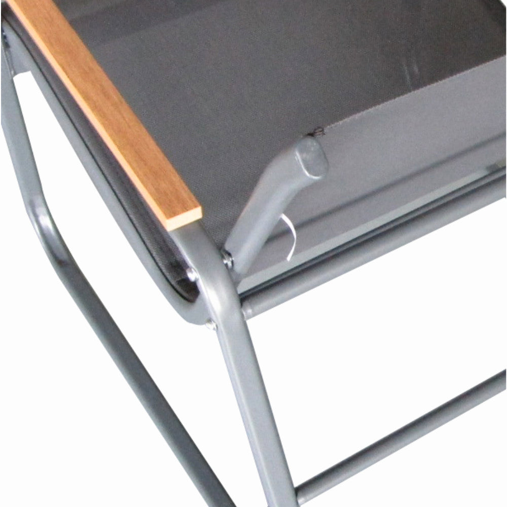 Set mobilier terasa/gradina KLUGMEISTER KJF5226, doua fotolii + canapea + masuta sticla, culoare neagra