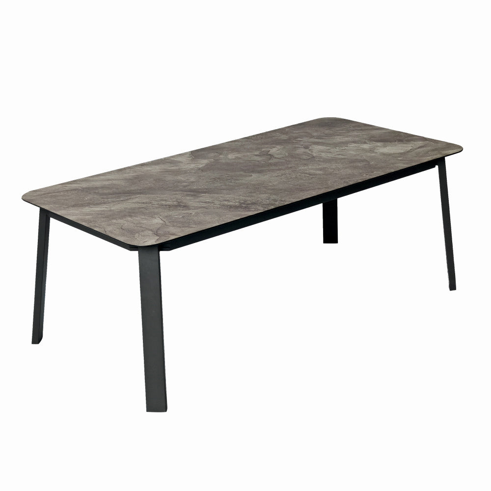 Set mobilier terasa/gradina KLUGMEISTER KJFT3407, 4 piese cu cadru de aluminiu, perne incluse, culoare gri