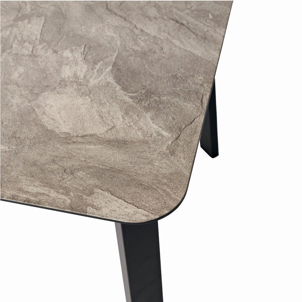 Set mobilier terasa/gradina KLUGMEISTER KJFT3407, 4 piese cu cadru de aluminiu, perne incluse, culoare gri