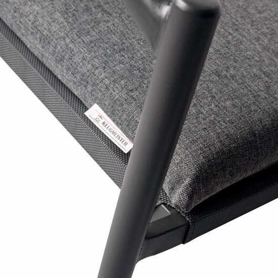 Set mobilier tarasa/gradina KLUGMEISTER KJF11196, doua scaune + masa, cu perne incluse, culoare gri