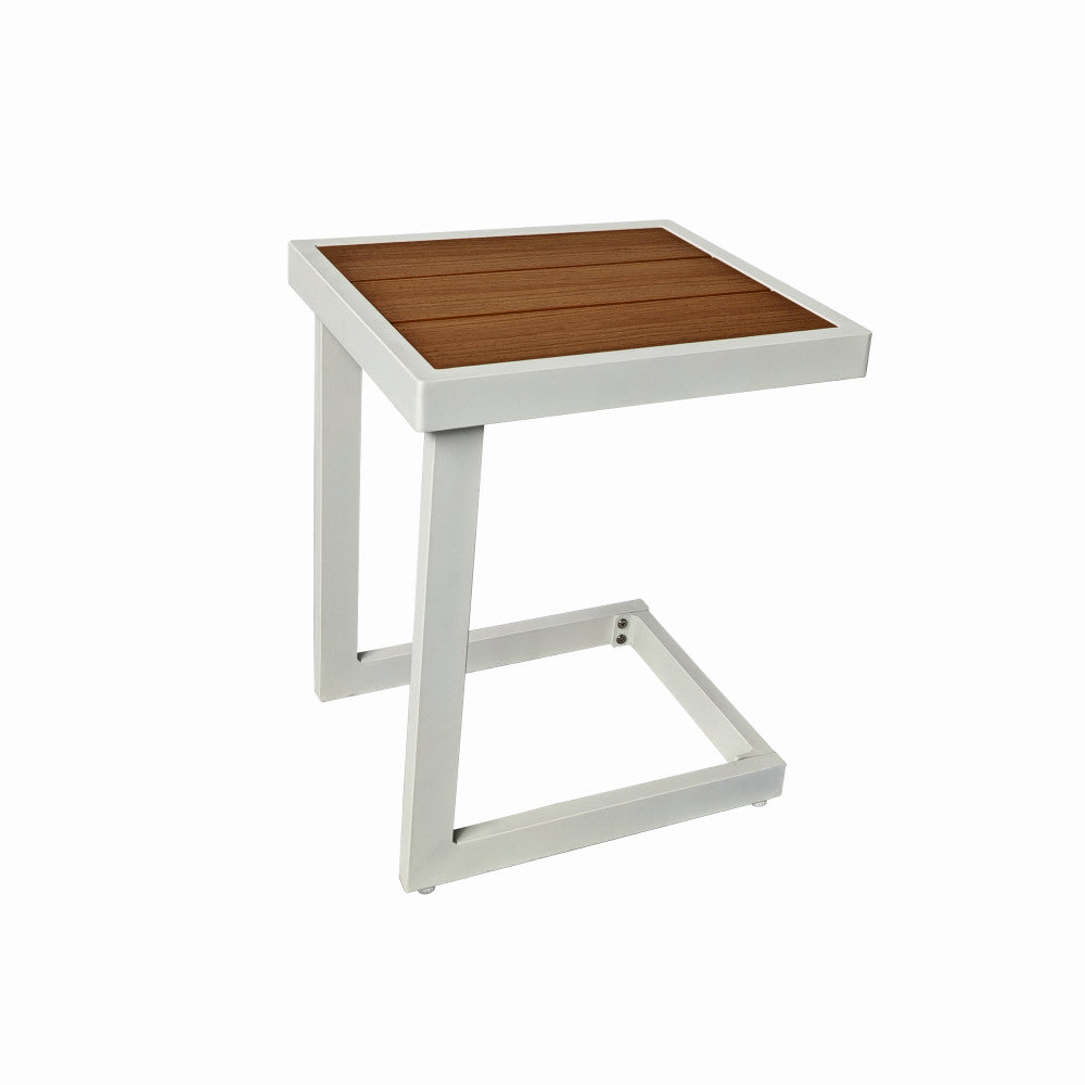 Set mobilier terasa/gradina KLUGMEISTER KJFA003, coltar 5 locuri si masa cu cadru de aluminiu, culoare gri