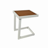 Set mobilier terasa/gradina KLUGMEISTER KJFA003, coltar 5 locuri si masa cu cadru de aluminiu, culoare gri